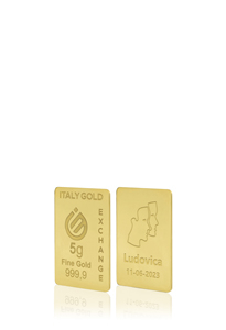 Lingot Or 24 ct de 5 g. signe du zodiaque Gémeaux - Idée cadeau Signes du Zodiaque - IGE Gold